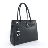 GRACE by BONDBERY® | Handtasche aus Leder, dunkelblau, large | Foto 02