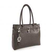 GRACE by BONDBERY® | Handtasche aus Leder, dunkelbraun, large | Foto 02