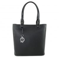 UPPER EAST by BONDBERY® | Shopper aus Leder, schwarz | Foto 01