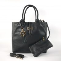 RIVIERA by BONDBERY® | Handtasche aus Leder in Schwarz | Foto 01