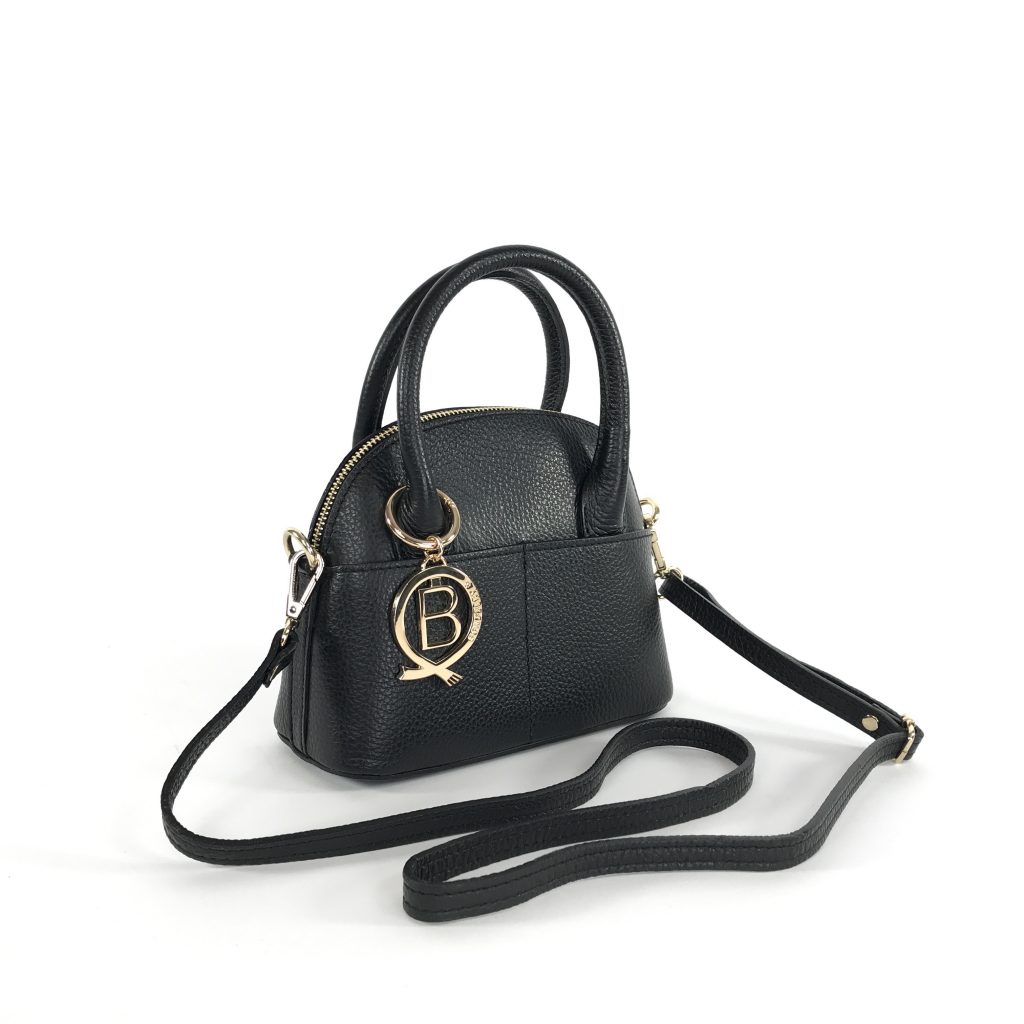 LILI by BONDBERY® | Mini-Handtasche aus Leder in Schwarz | Foto 01