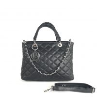 ZOE by BONDBERY® | Handtasche aus Leder in Schwarz | Foto 01