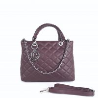 ZOE by BONDBERY® | Handtasche aus Leder in Bordeaux | Foto 01