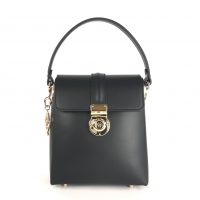 NAOMI by BONDBERY® | Handtasche aus Leder in Schwarz | Foto 01