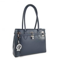 JACKIE by Bondbery | Handtasche aus Leder - Dunkelblau