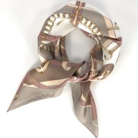 Seidentuch RIDING CLUB | Carré 90 - Multicolor Taupe