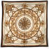 Tuch Venice aus der Bondbery Kollektion in Farbe Beige, Gold, Schwarz-braun gemustert, 90 x 90 cm