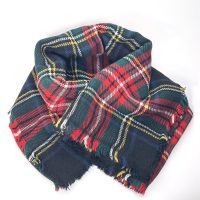 BONDBERY® Country Collection | XL Schal kariert in Schwarz-Rot Multicolor 04